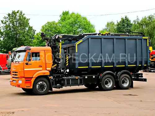 КАМАЗ 65115 ломовоз с Велмаш ОМТ-120М