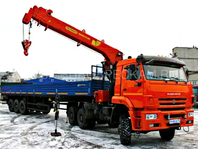 КАМАЗ 65225 седельный тягач с КМУ Palfinger Инман ИТ-180