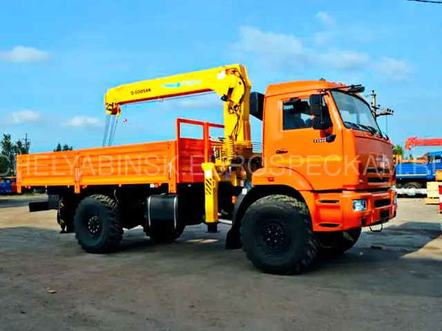КАМАЗ 43502 бортовой с КМУ Soosan SCS 334 КАМАЗ 43502 бортовой с КМУ Soosan SCS 334