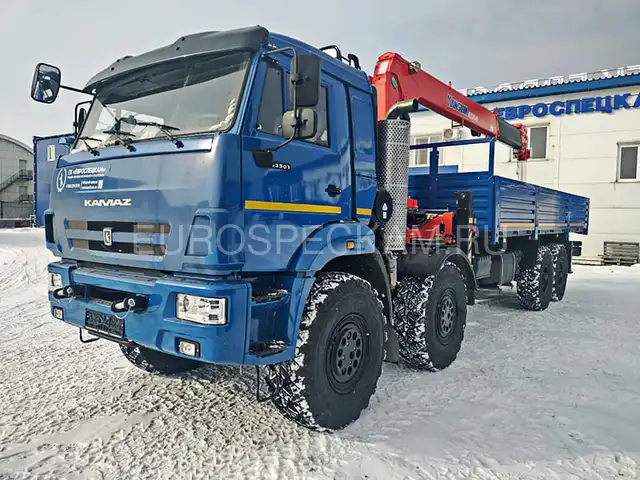 КАМАЗ 63501 бортовой с КМУ Kanglim KS2056H