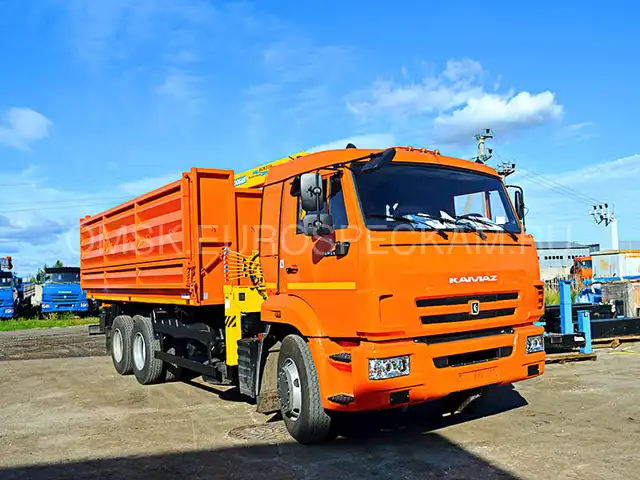 КАМАЗ 65115 самосвал с КМУ Soosan SCS 334