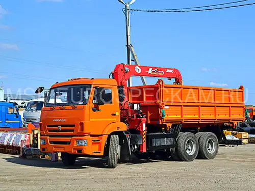 КАМАЗ 65115 самосвал с КМУ UNIC URV 503